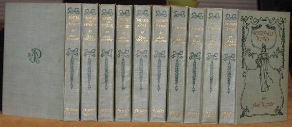 Covers of J.M. Dent Austen editions illustration by C.E. and H.M. Brock